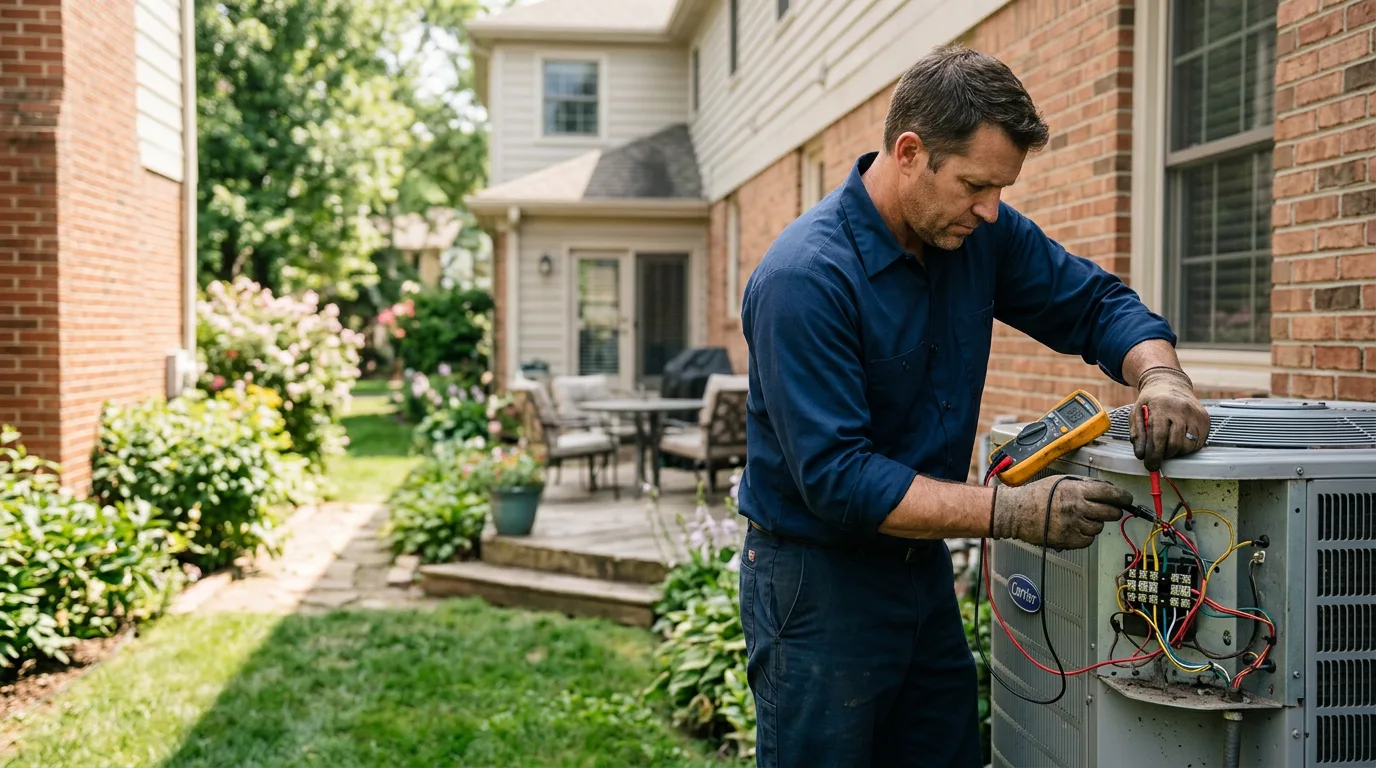 HVAC technician working near Martinsburg, OH